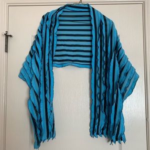 Black and blue scarf